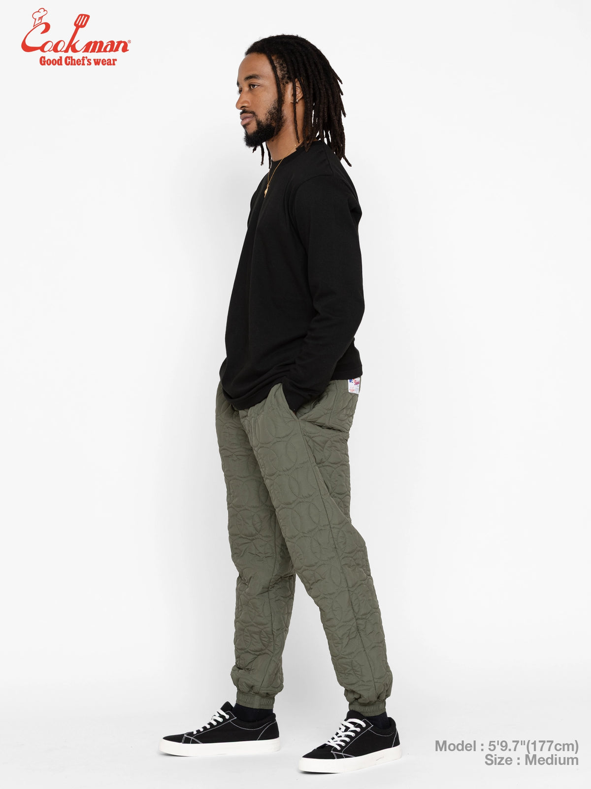 Chef Pants - Quilted Baseball : Olive