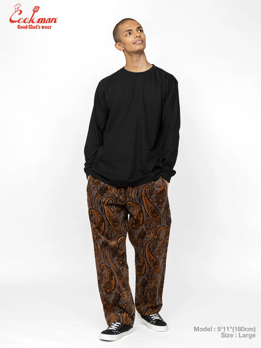 Chef Pants Semiwide - Corduroy : Paisley Brown