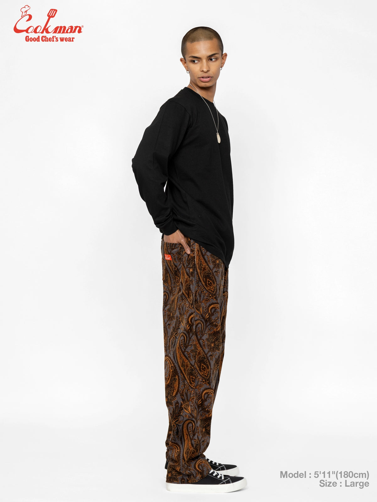 Chef Pants Semiwide - Corduroy : Paisley Brown