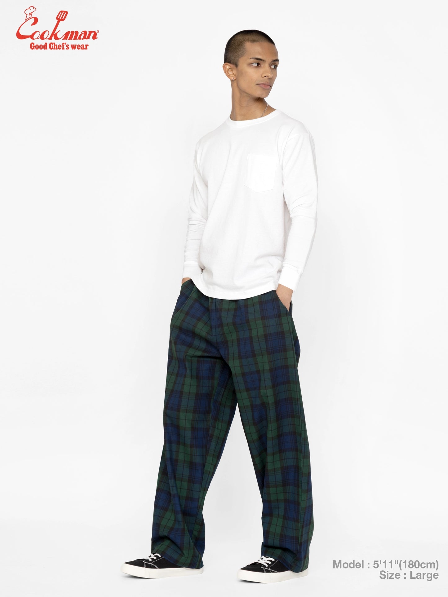 Chef Pants High-Wide - Black Watch Check