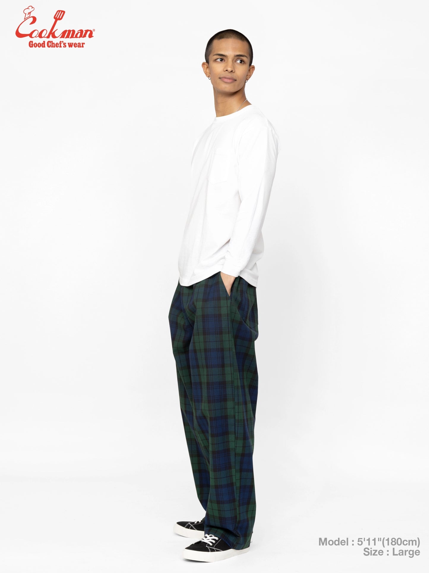 Chef Pants High-Wide - Black Watch Check
