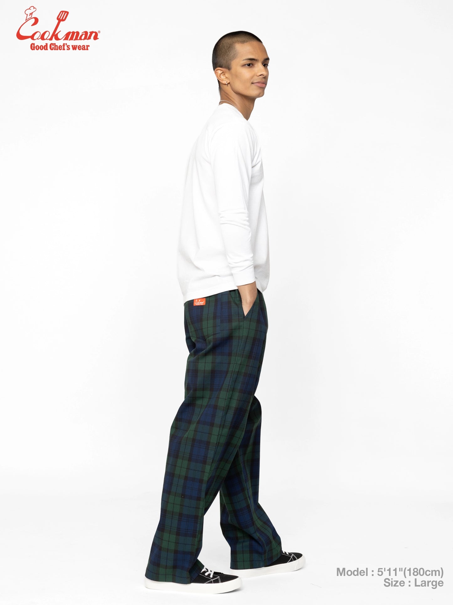 Chef Pants High-Wide - Black Watch Check
