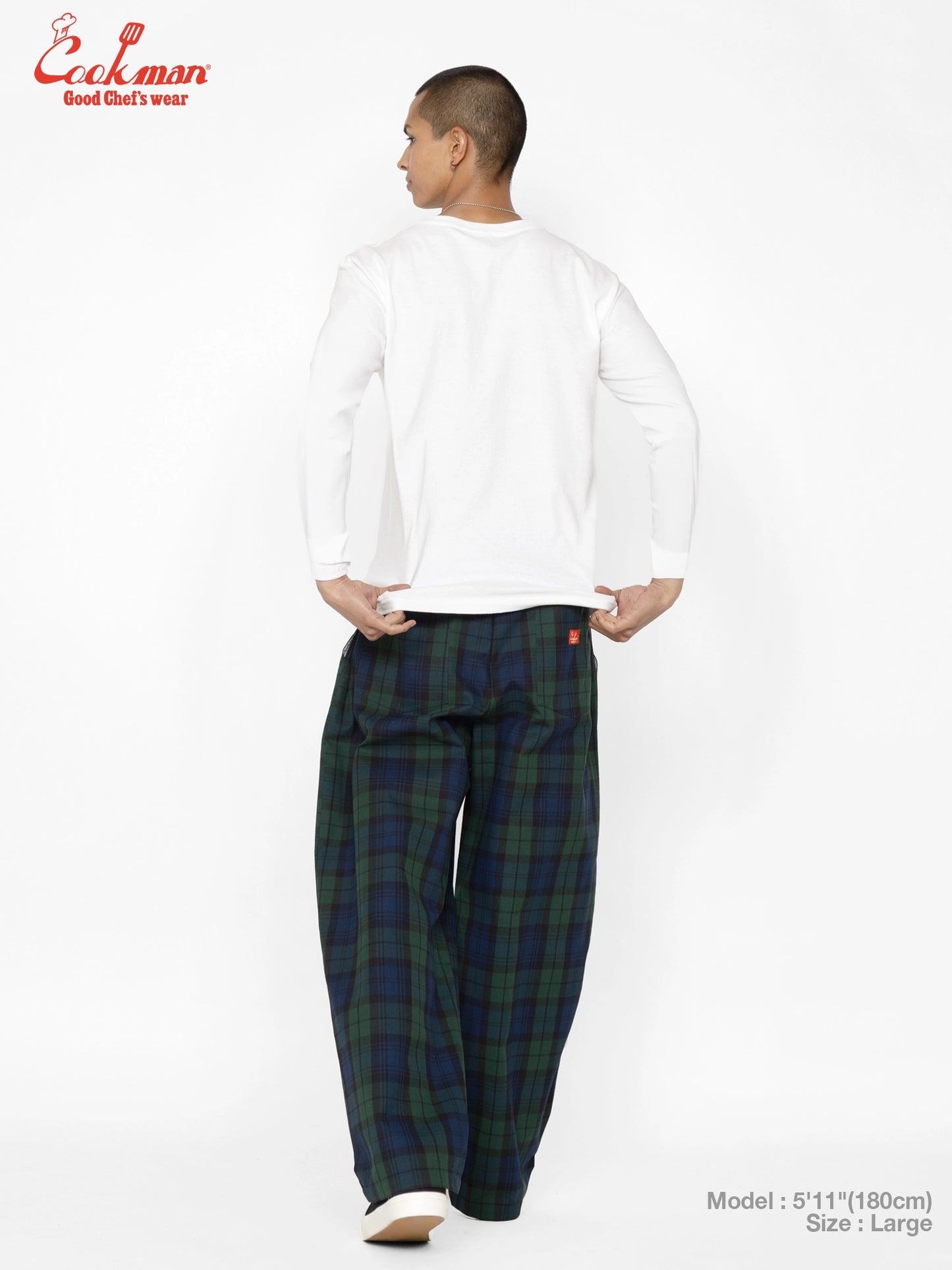 Chef Pants High-Wide - Black Watch Check