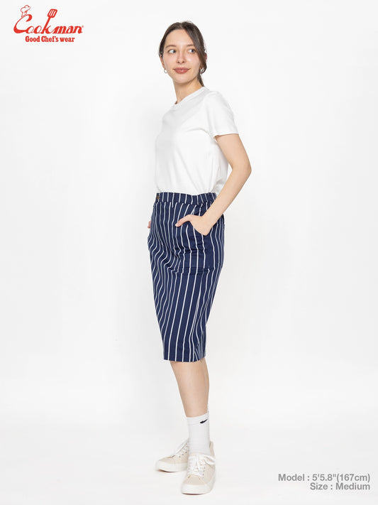 Baker's Skirt - Stripe : Navy