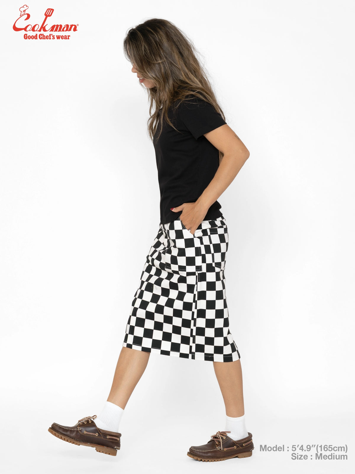 Baker's Skirt - Checker : Black