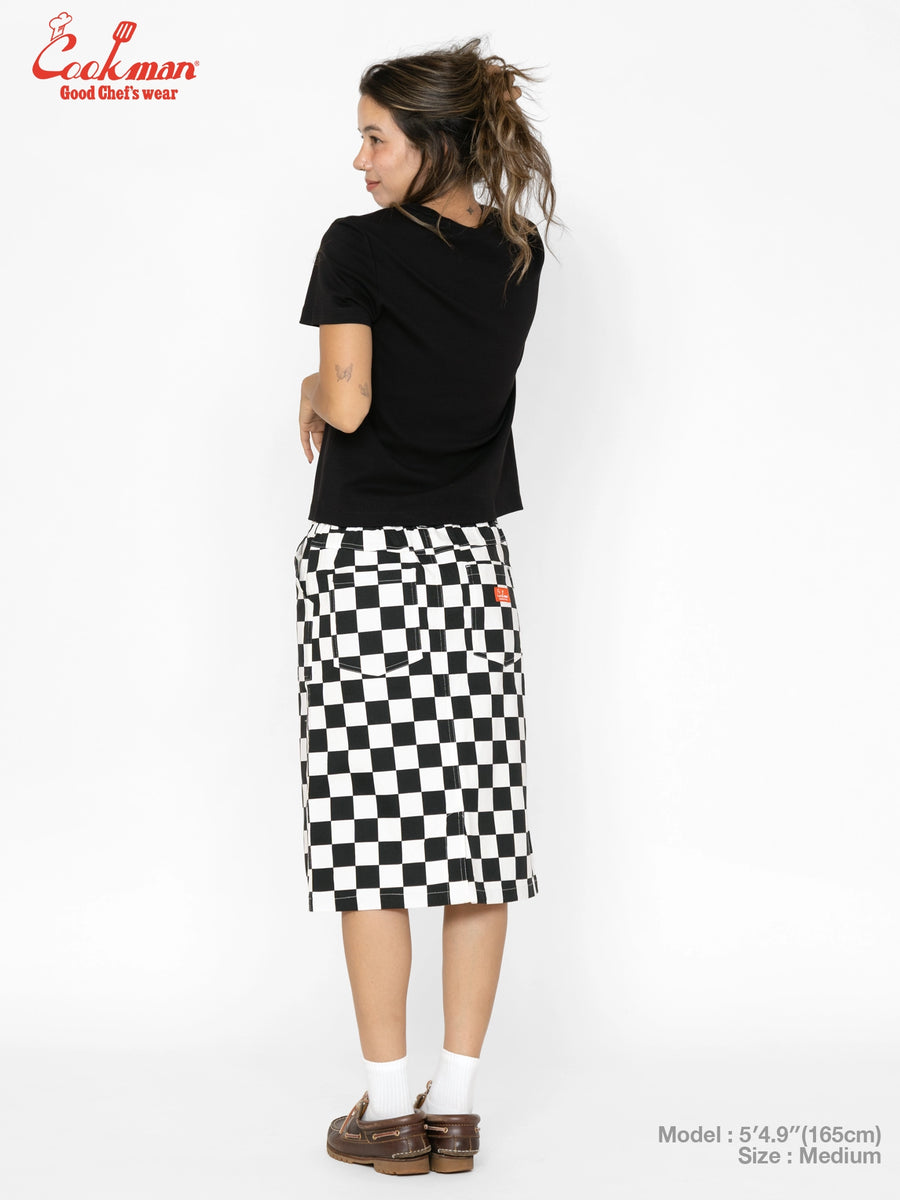 Baker's Skirt - Checker : Black