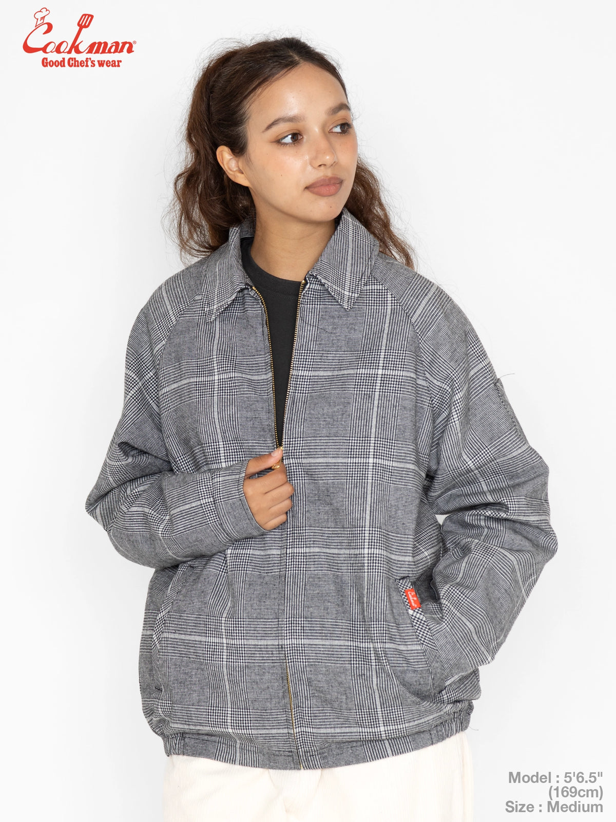 Delivery Jacket With Lining - Glen Check Black