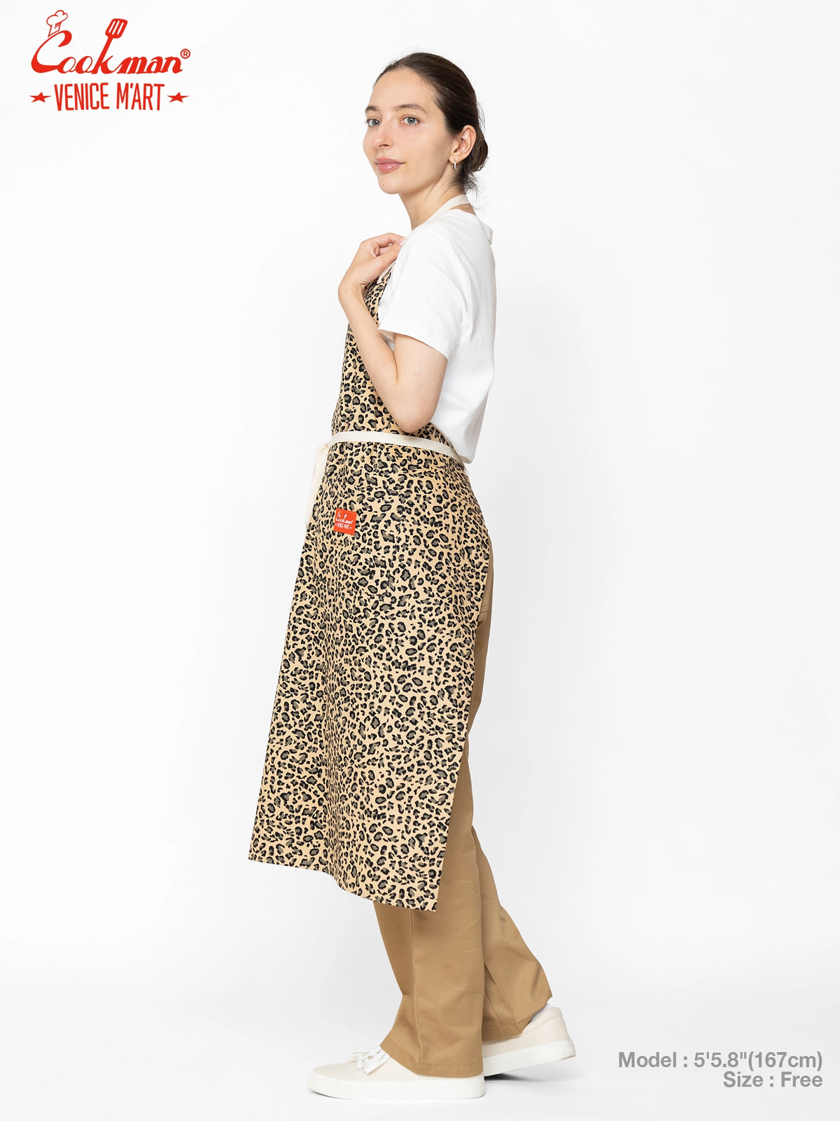Long Apron - VENICE M'Art : Leopard Beige