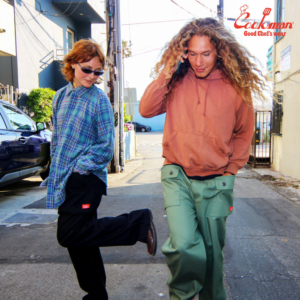 Cookman Monkey Pants - Herringbone : Olive