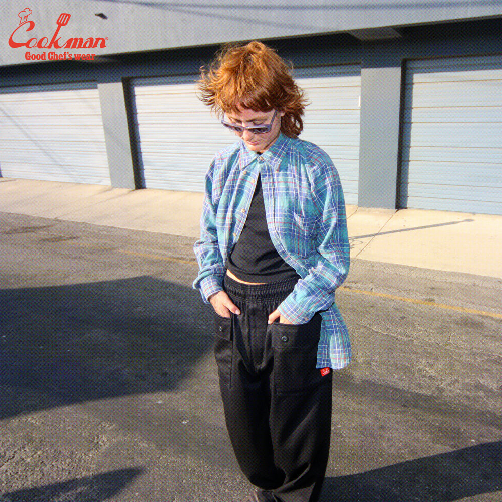 Cookman Monkey Pants - Herringbone : Black