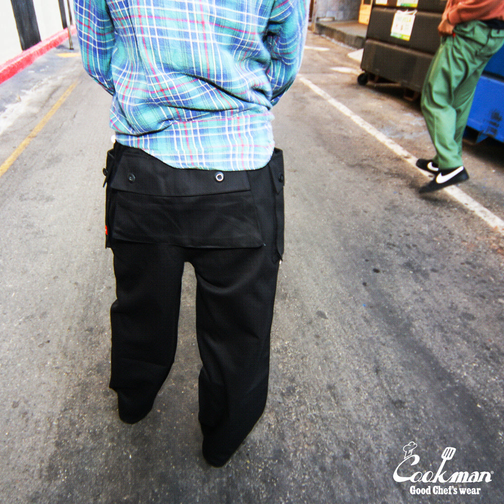 Cookman Monkey Pants - Herringbone : Black
