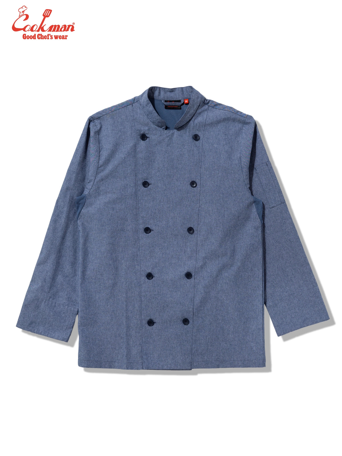 Chef Coat Long Sleeve Vented - Chambray : Blue