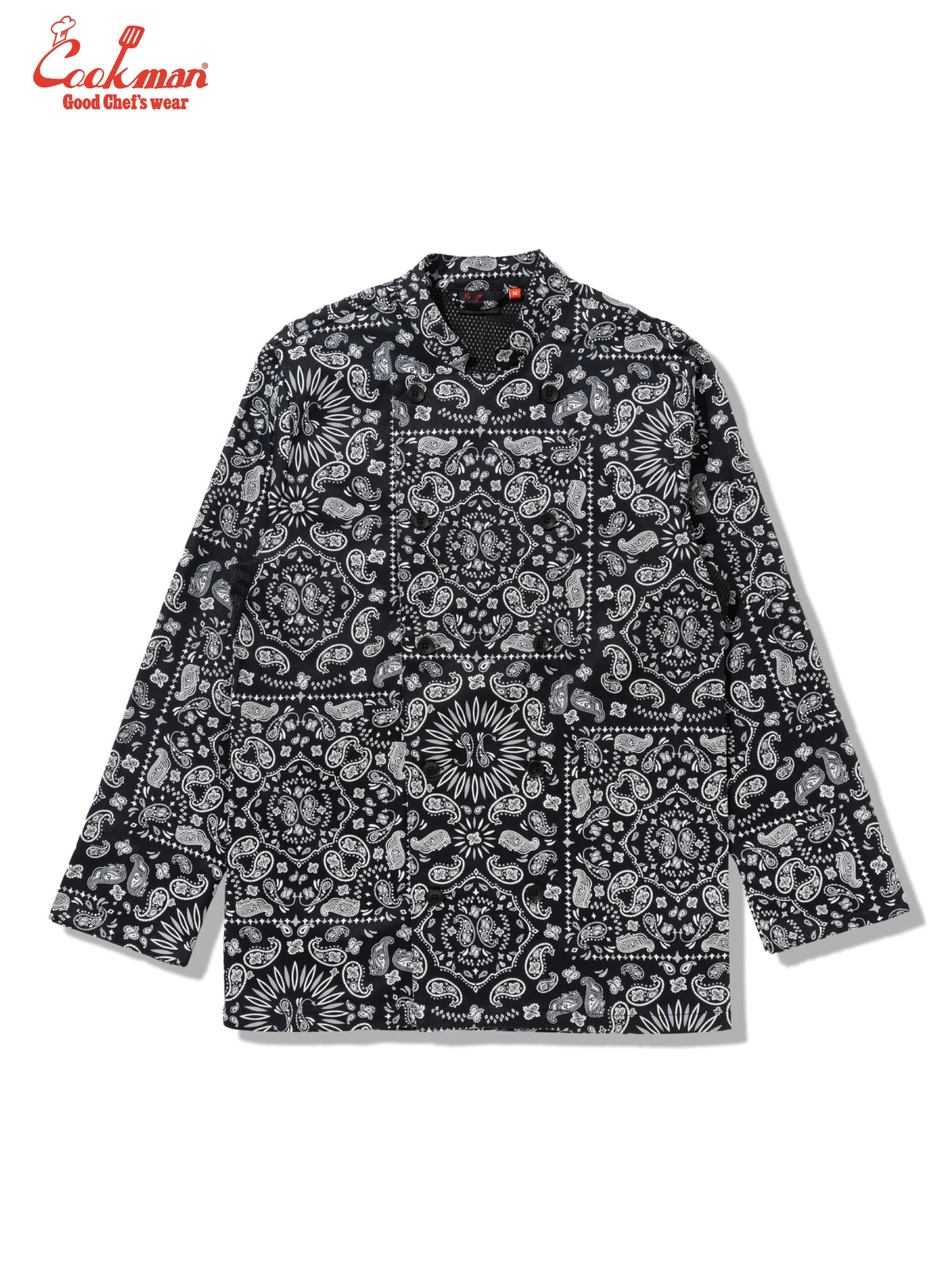 Chef Coat Long Sleeve Vented - Paisley : Black