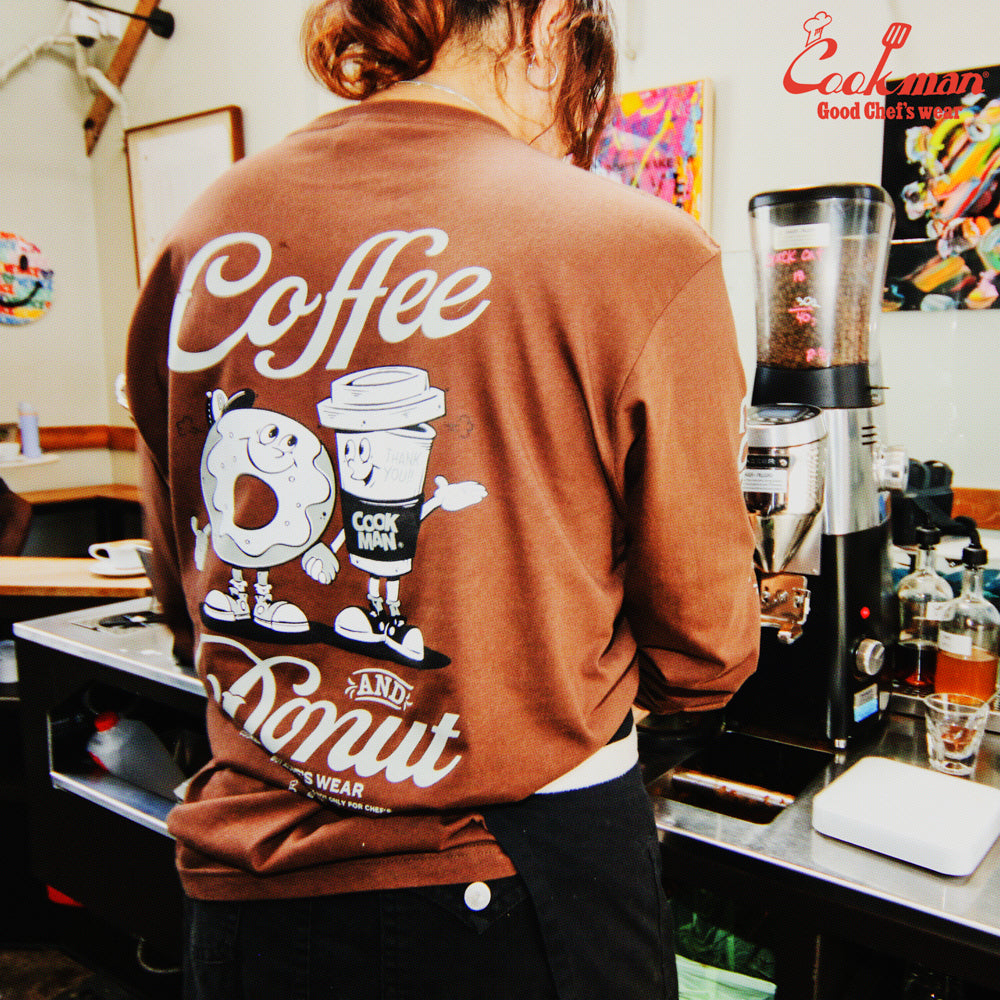 Cookman Long Sleeve Tees - Coffee & Donut : Dark Brown