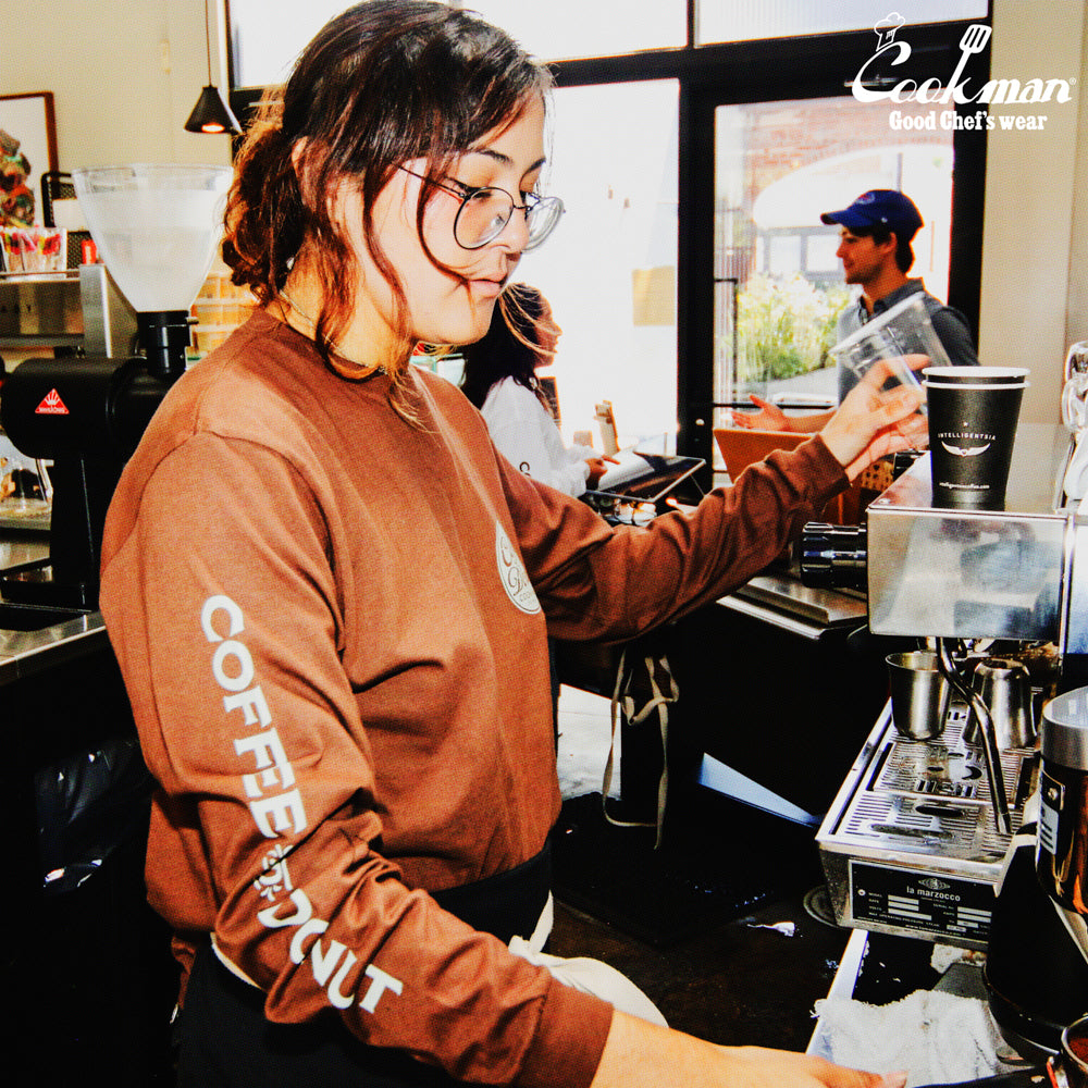 Cookman Long Sleeve Tees - Coffee & Donut : Dark Brown