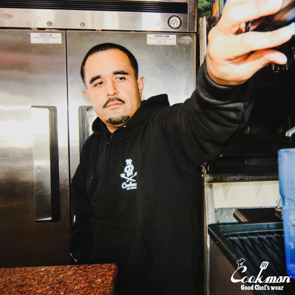 Cookman Zip-up Hoodie - Skull : Black