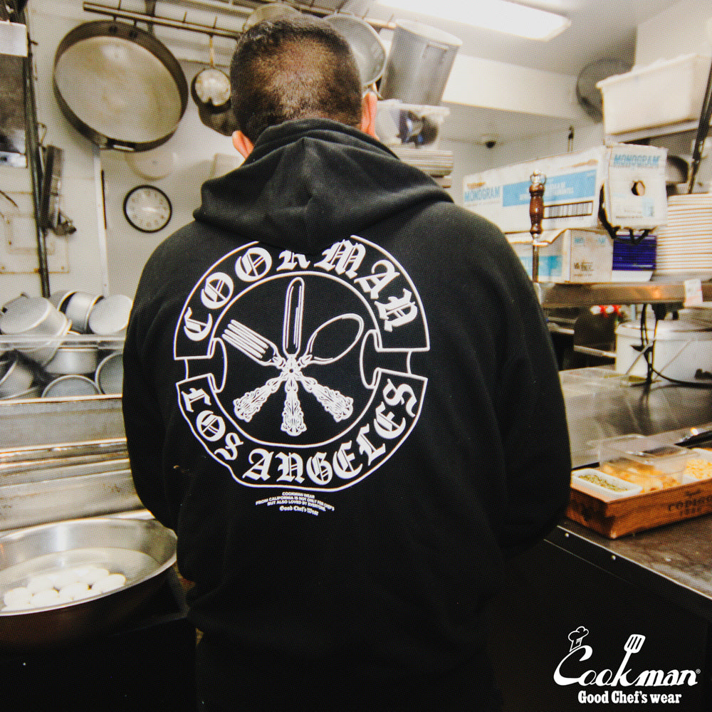 Cookman Zip-up Hoodie - Cutlery : Black