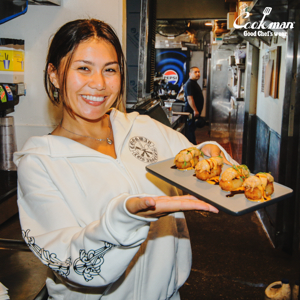 Cookman Zip-up Hoodie - Cutlery : White