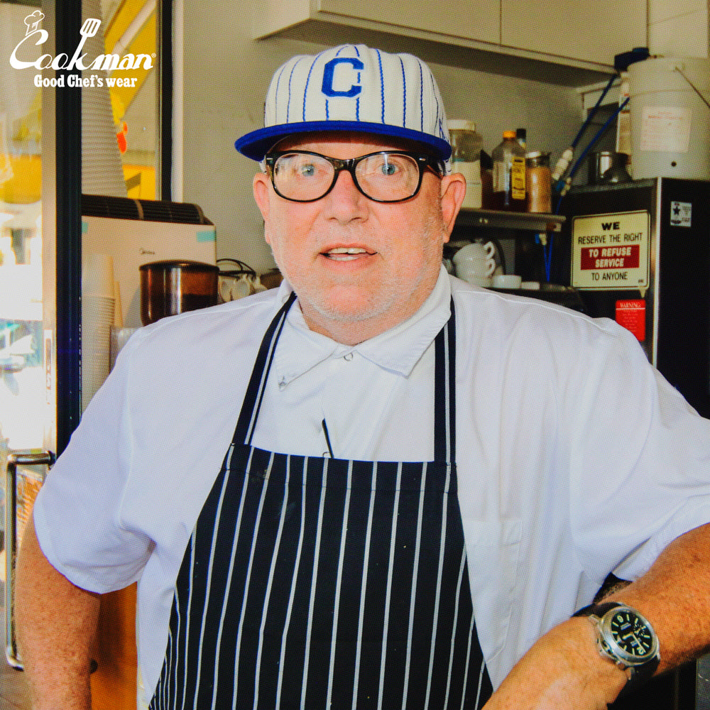 Cookman - Flat Brim Snapback Cap : Stripe Navy