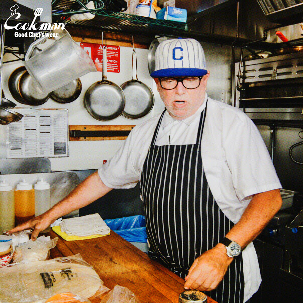 Cookman - Flat Brim Snapback Cap : Stripe Navy