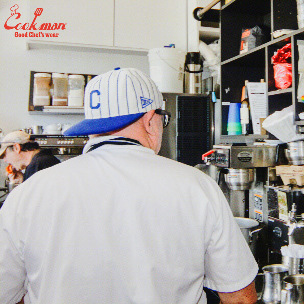 Cookman - Flat Brim Snapback Cap : Stripe Navy