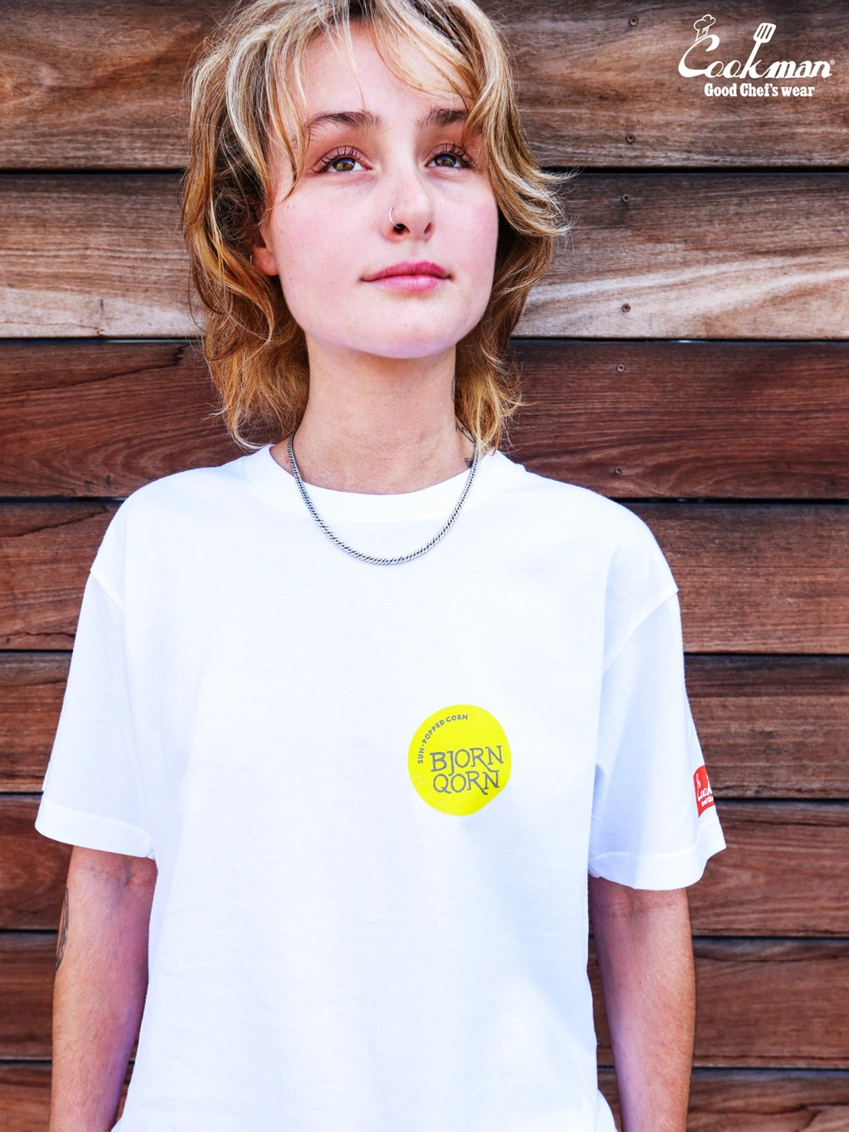 Tees - BjornQorn Popped by The Sun : White