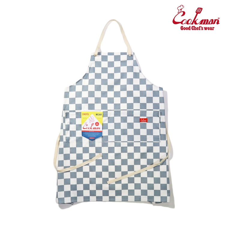 Wide Pocket Apron - Checker : Gray