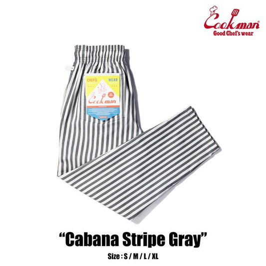 Cookman Chef Pants - Cabana Stripe : Gray