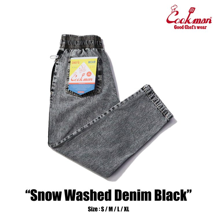 Chef Pants - Snow Washed Denim : Black