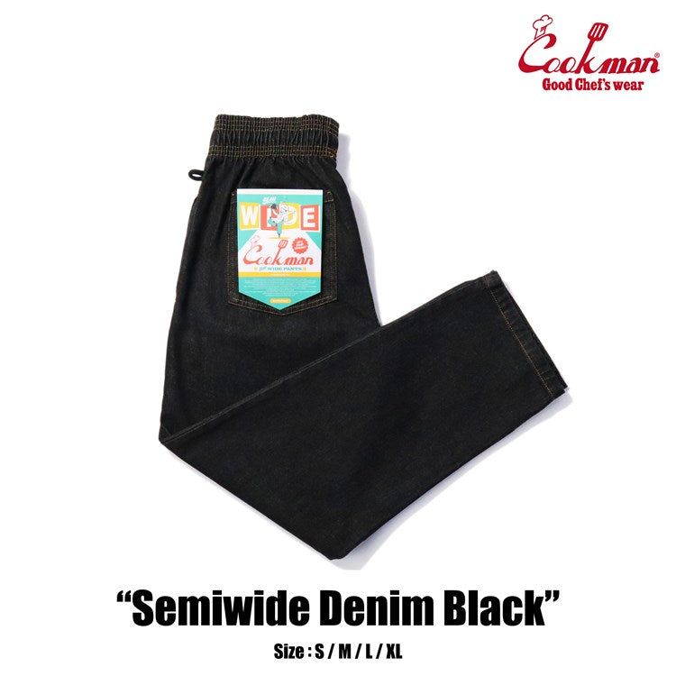 Chef Pants Semiwide- Denim : Black