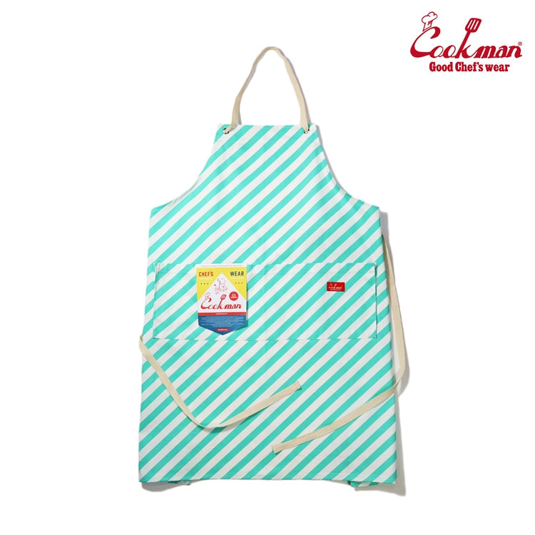 Wide Pocket Apron - Candy Stripe : Mint