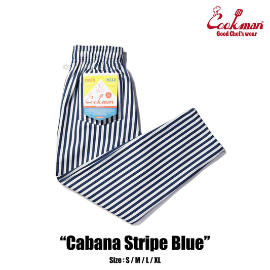 Cookman Chef Pants - Cabana Stripe : Blue