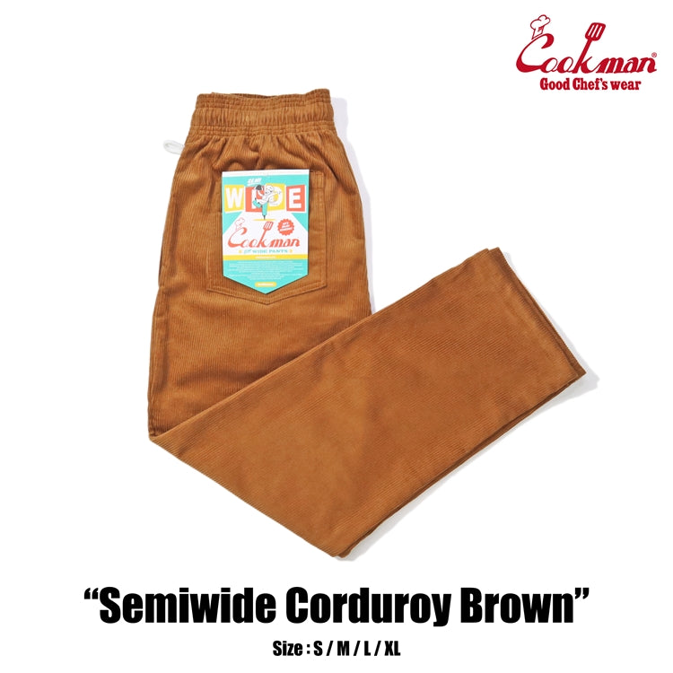 Chef Pants Semiwide- Corduroy : Brown