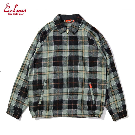 Cookman Delivery Jacket - Woolmix Tartan : Canadian Black