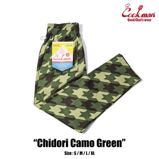 Cookman Chef Pants - Chidori Camo : Green