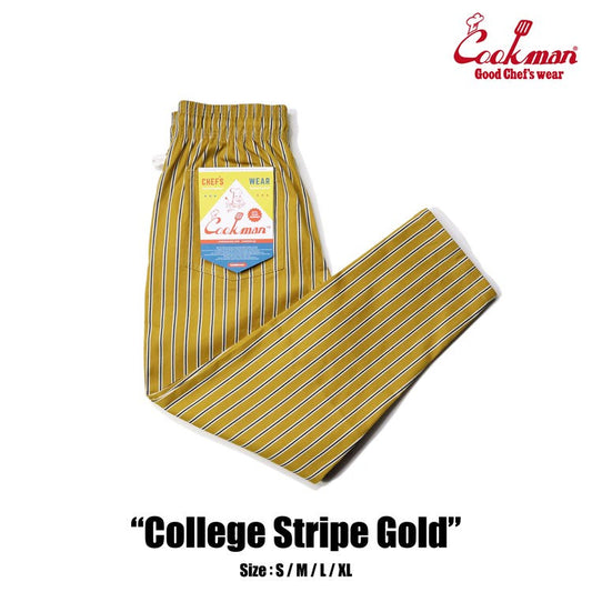 Cookman Chef Pants - College Stripe Gold