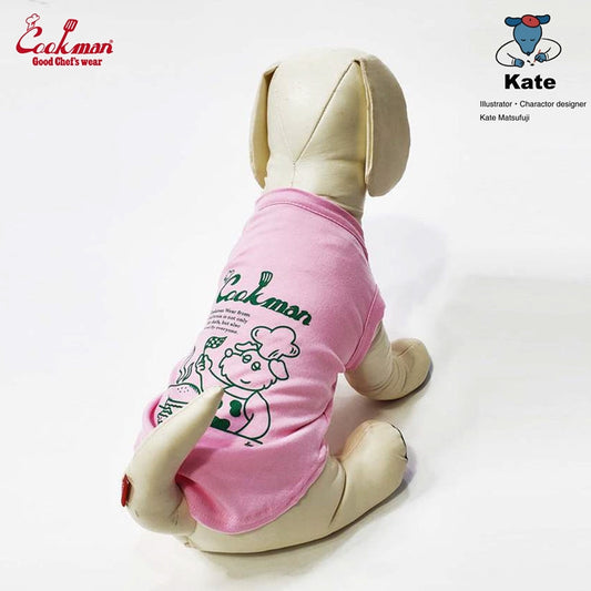 Cookman Dog T-shirts - Kate Dog chef : Pink