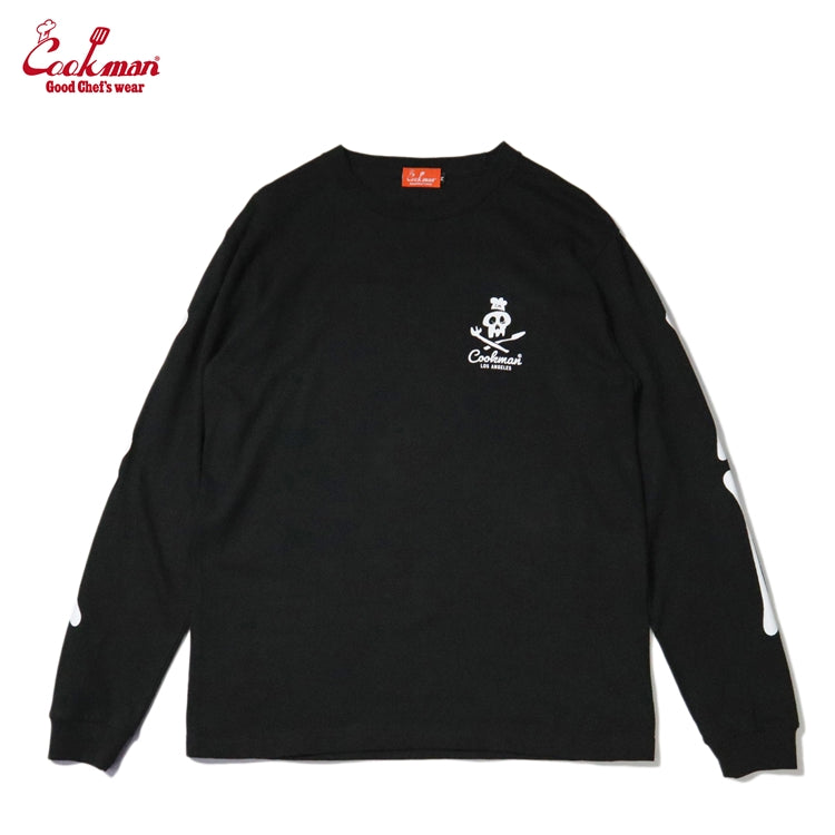 Cookman Long Sleeve T-shirts - Skull : Black