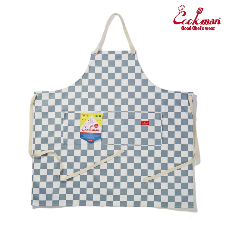 Wide Pocket Apron - Checker : Gray