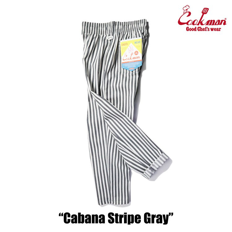 Cookman Chef Pants - Cabana Stripe : Gray