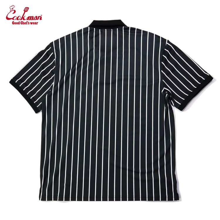 Cookman Polo Shirts - Stripe : Black