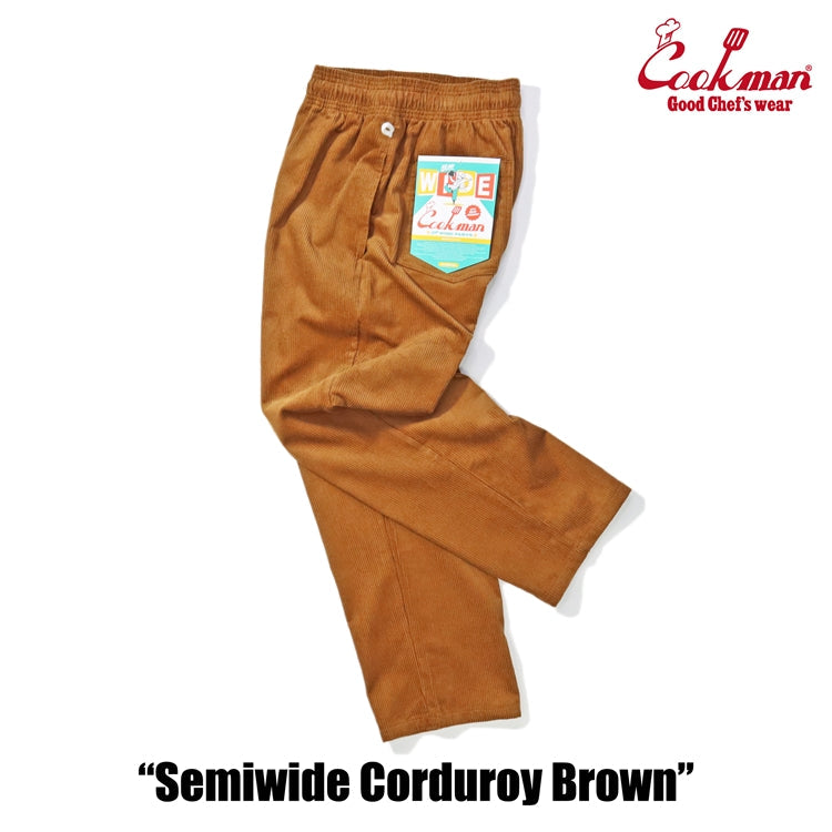 Chef Pants Semiwide- Corduroy : Brown