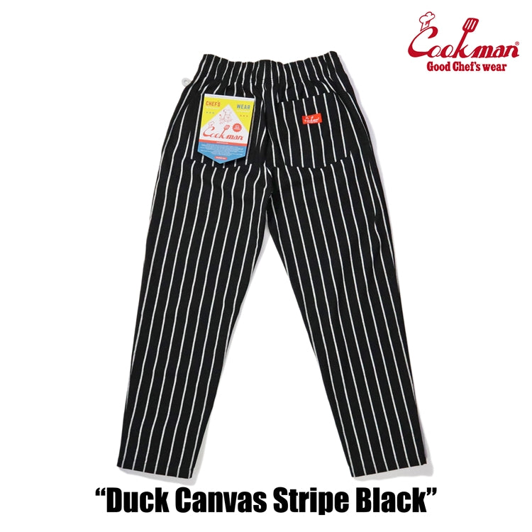 Cookman Chef Pants - Duck Canvas Stripe : Black