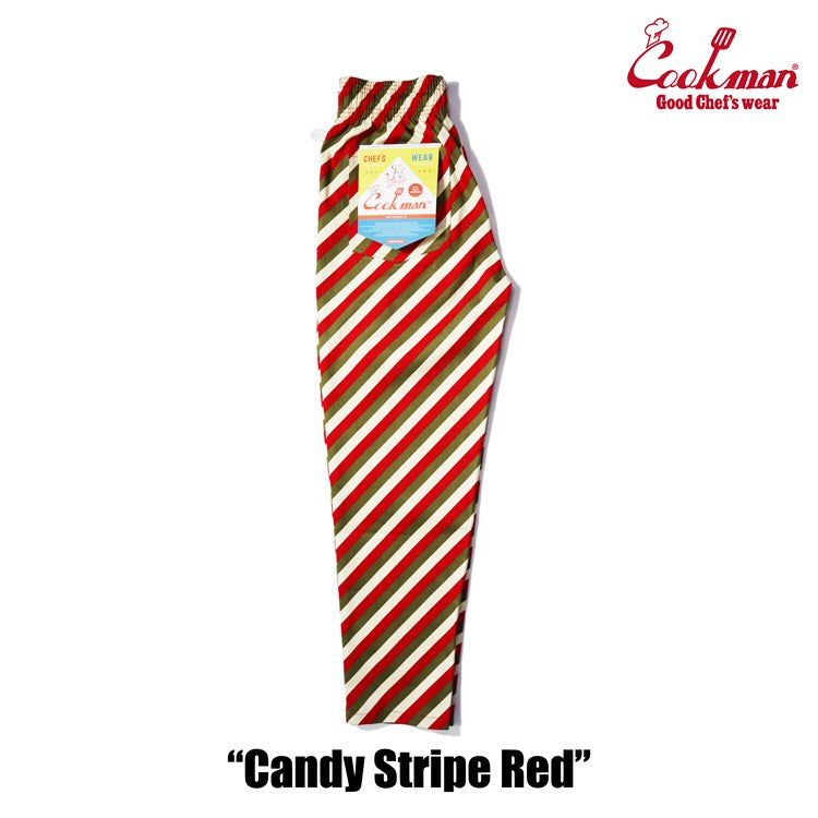 Cookman Chef Pants - Candy Stripe : Red