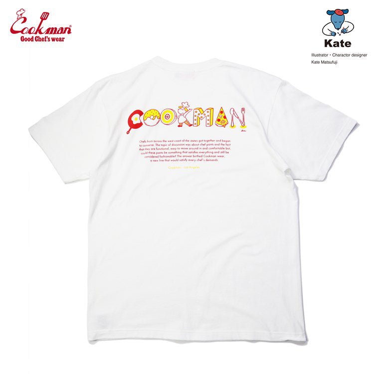 Cookman T-shirts -Kate Tasty Logo : White