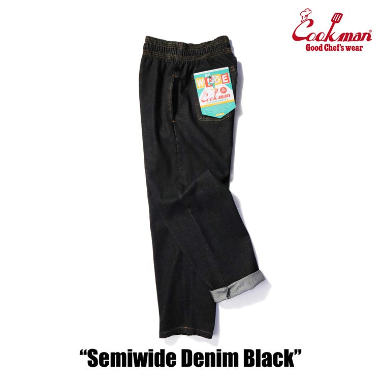 Chef Pants Semiwide- Denim : Black