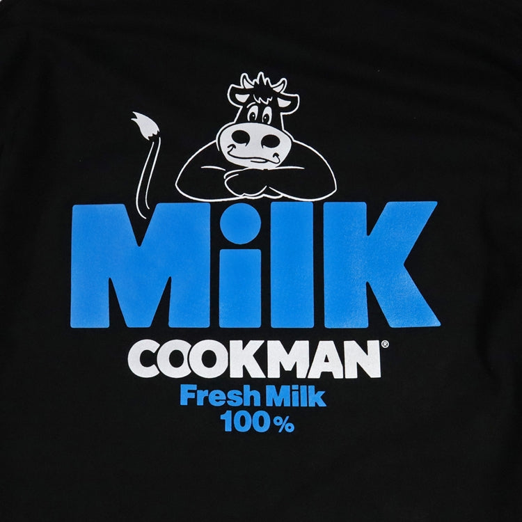 Cookman Long Sleeve T-shirts - Milk : Black