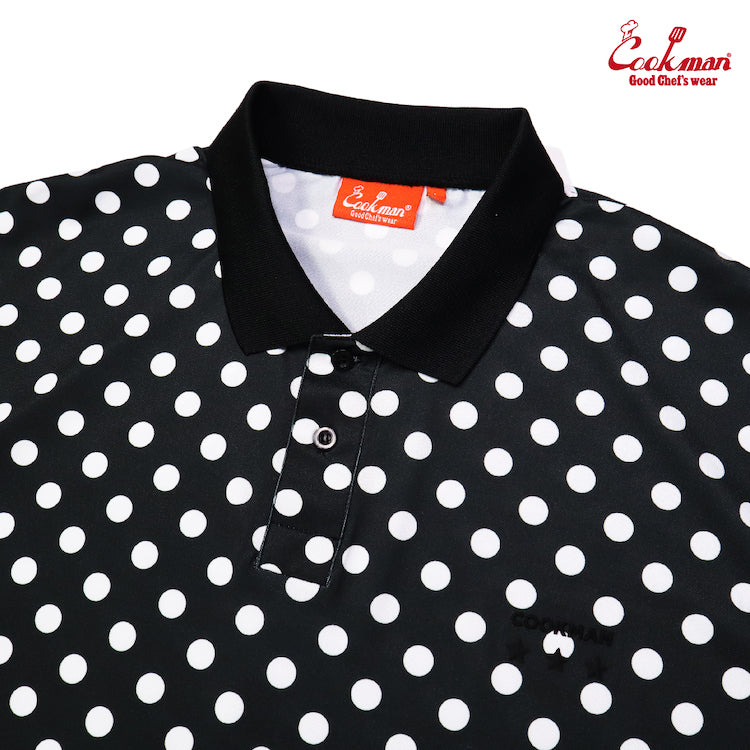 Cookman Polo Shirts - Dots : Black