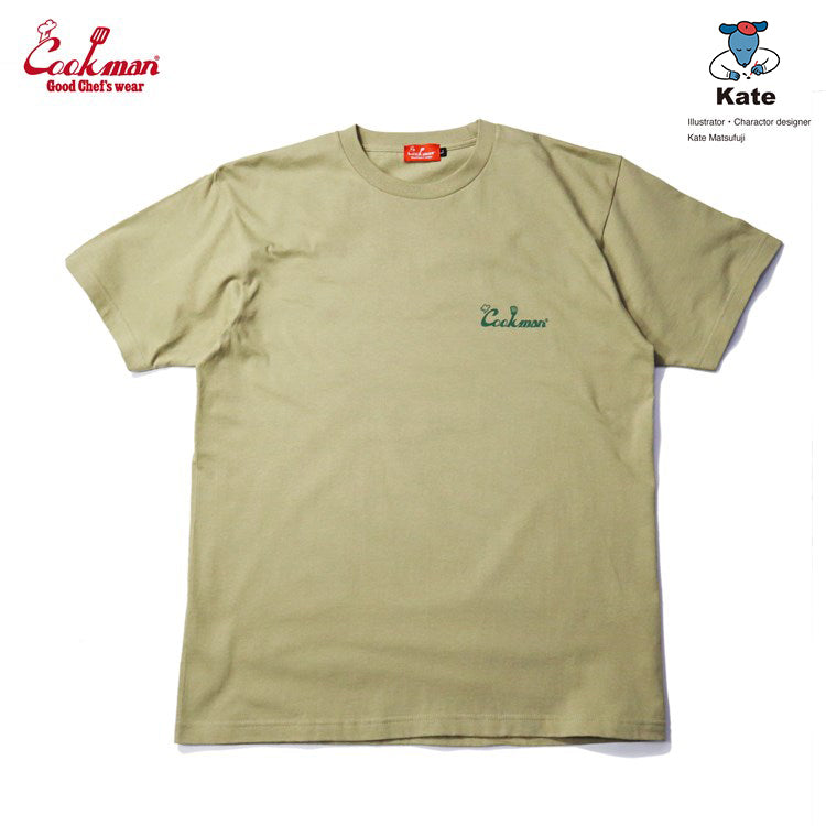 Cookman T-shirts - Kate Dog chef : Beige