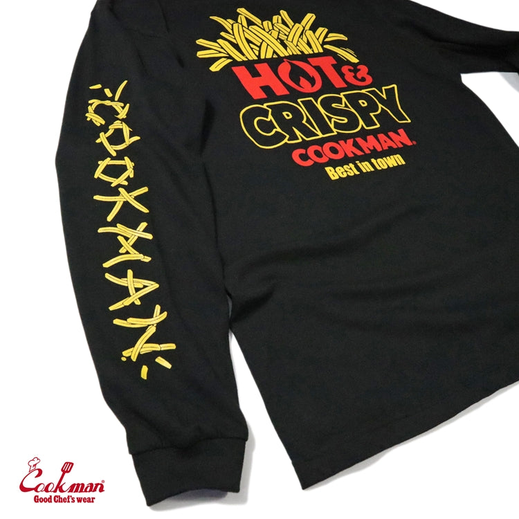 Cookman Long Sleeve T-shirts - French Fries : Black